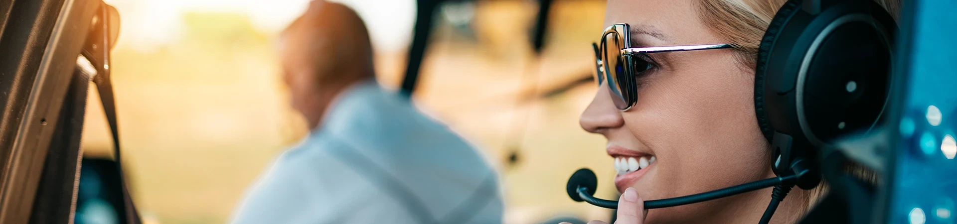 Private Pilot Essentials Certificate, CTE business woman using private air transport helicopter to travel