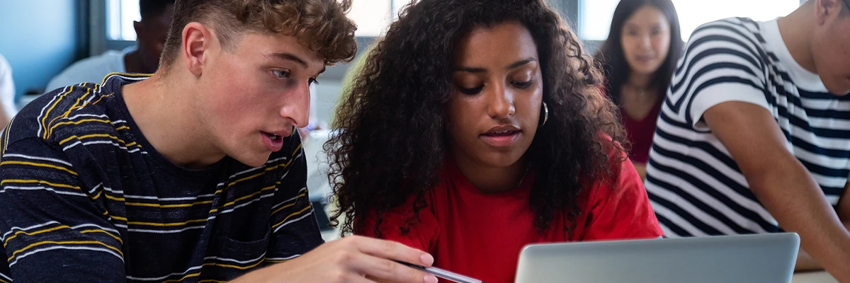 students studying